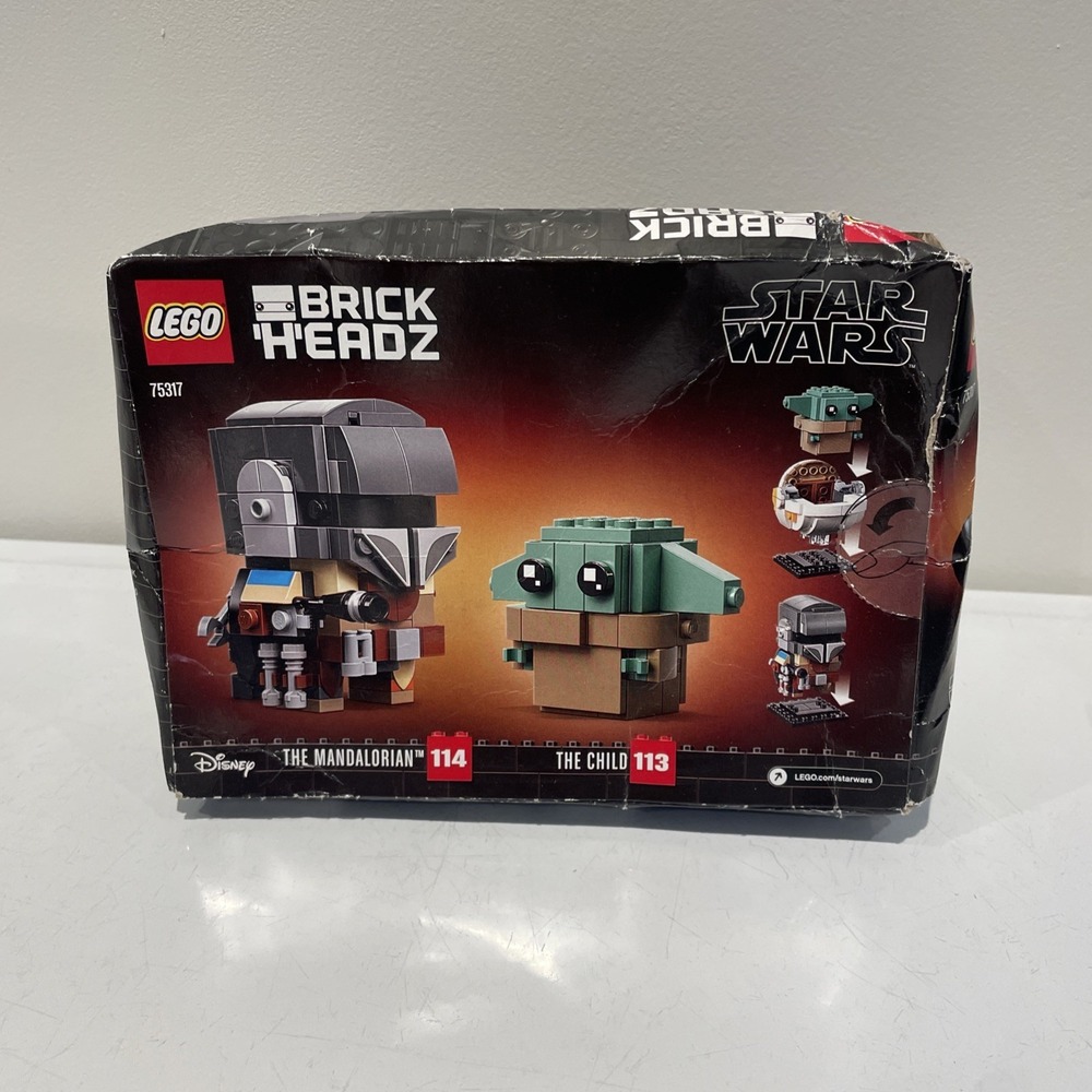 LEGO 75317 The Mandalorian & The Child Brand New Sealed BrickHeadz Damaged Box